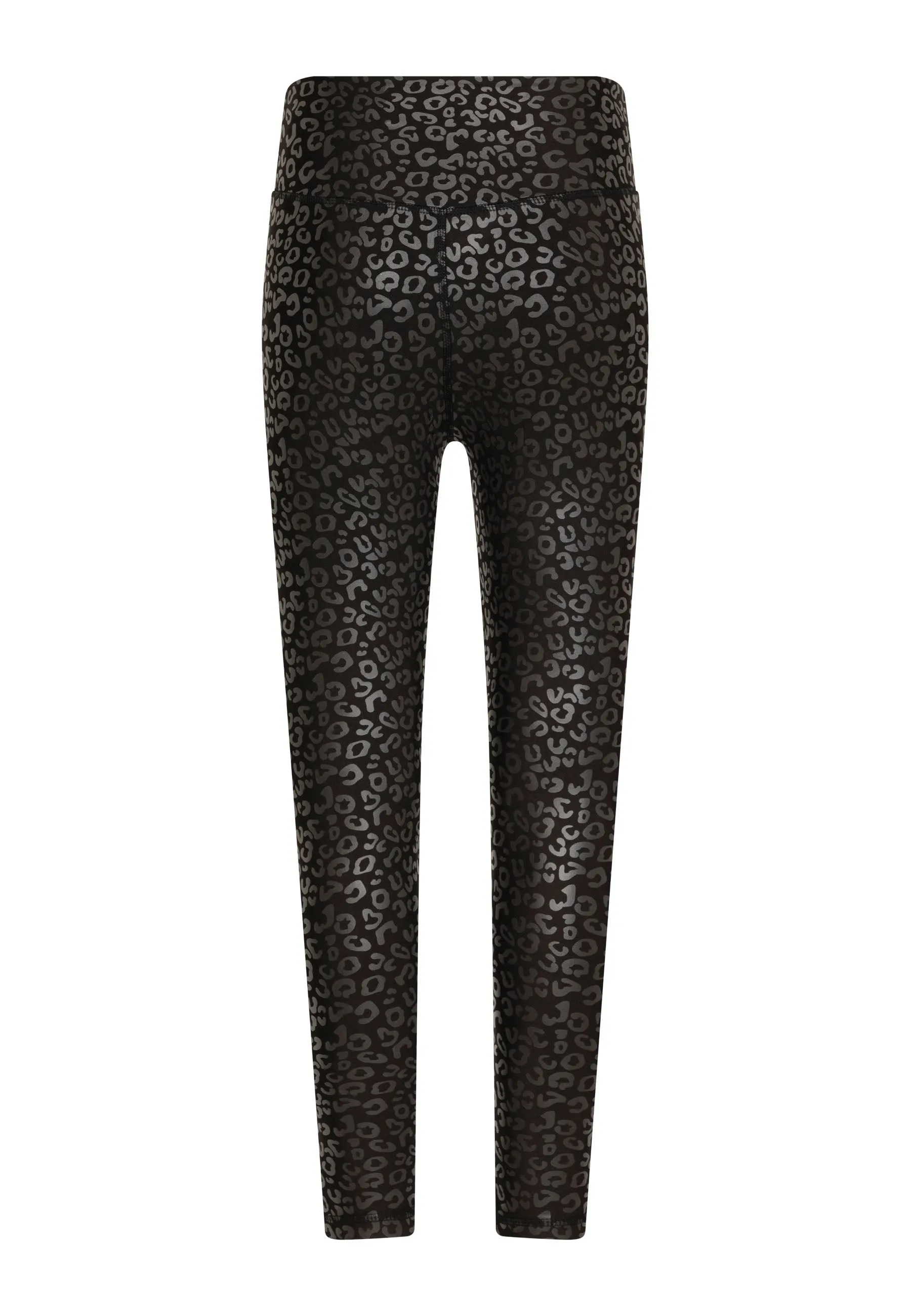 1150 Leather Look Leggings in Schwarz & Silber