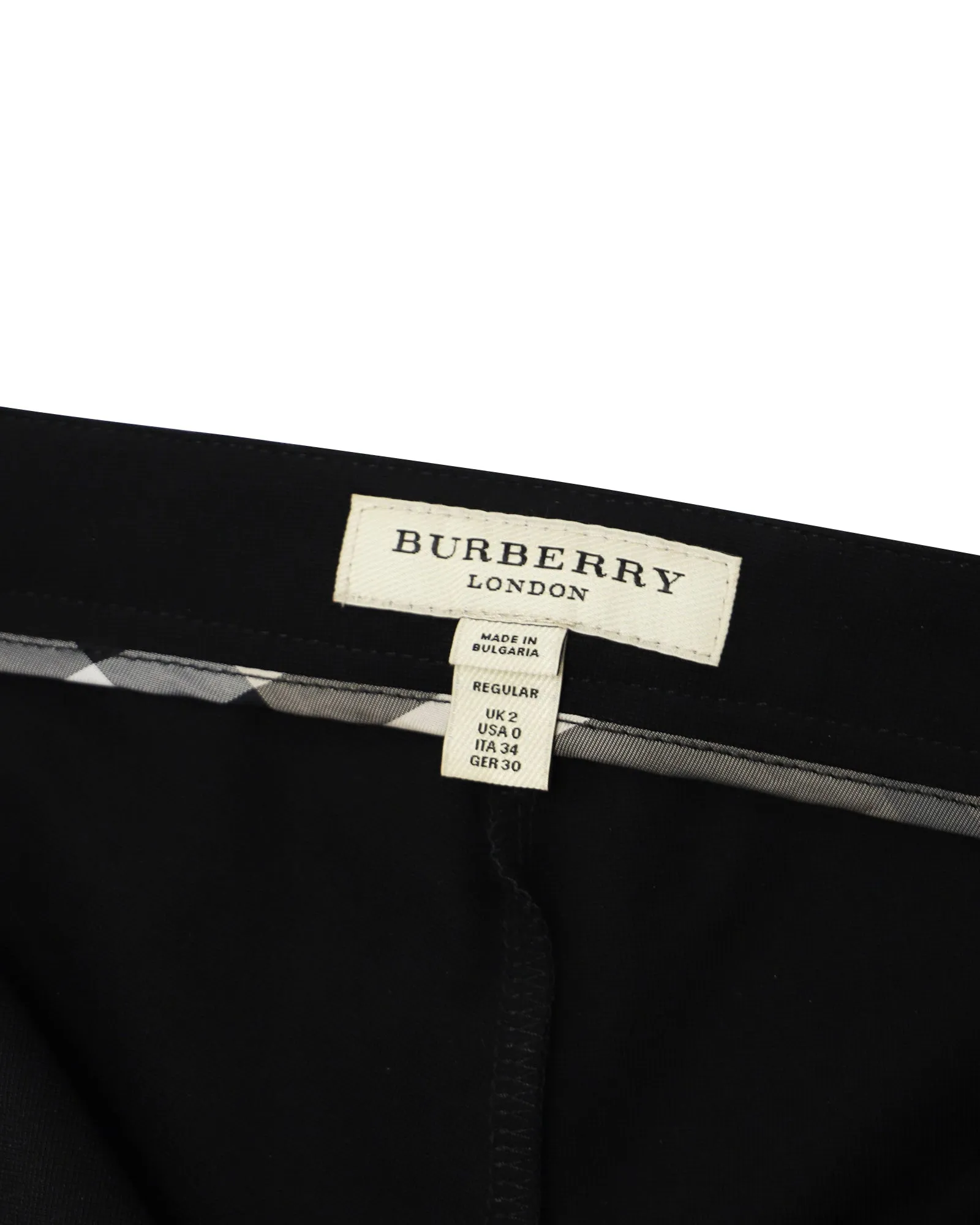 Burberry Leggings with Leather Side Panel in Black Viscose