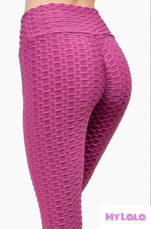 CAPRI- Honeycomb Textured Booty Lift Mauve)
