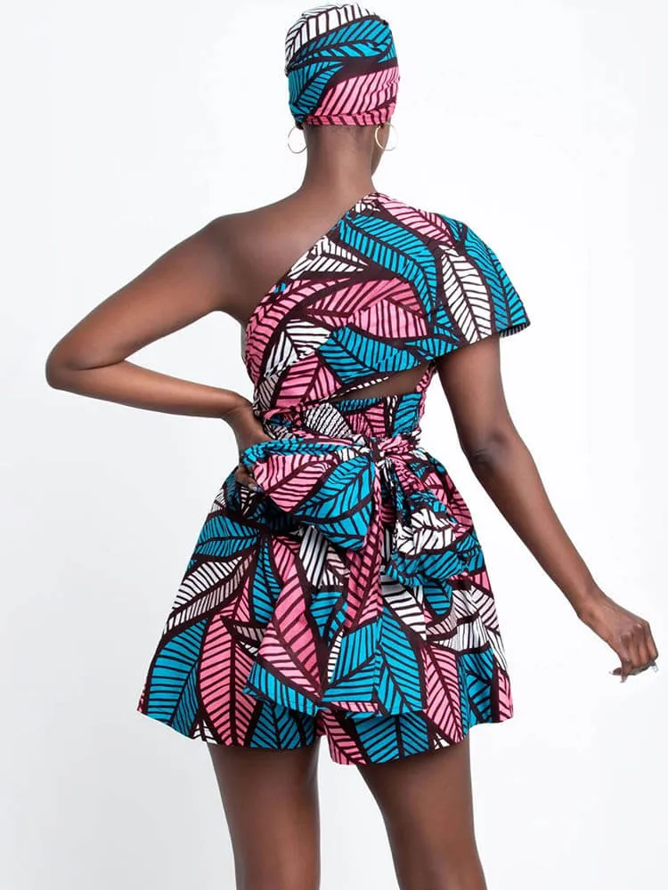 Casual V-Neck Printed Rompers