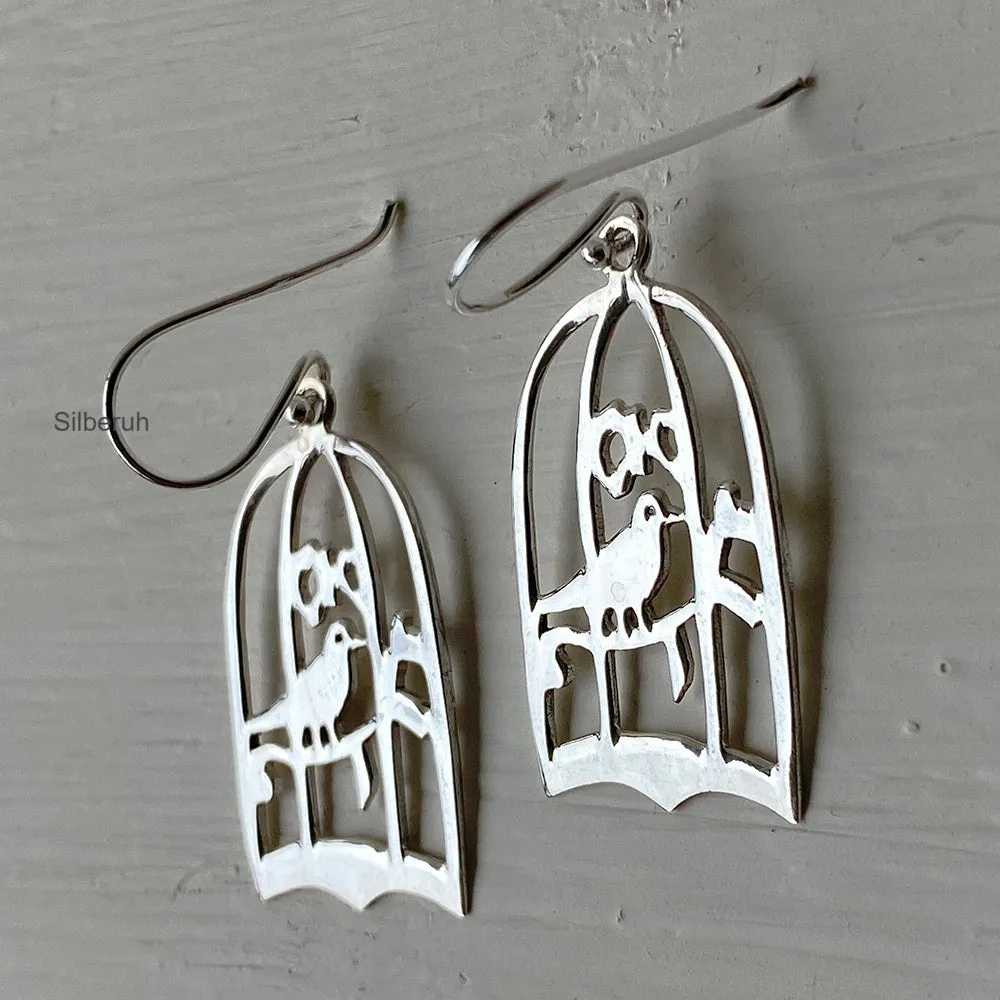 Chirping Birds Silver Earring