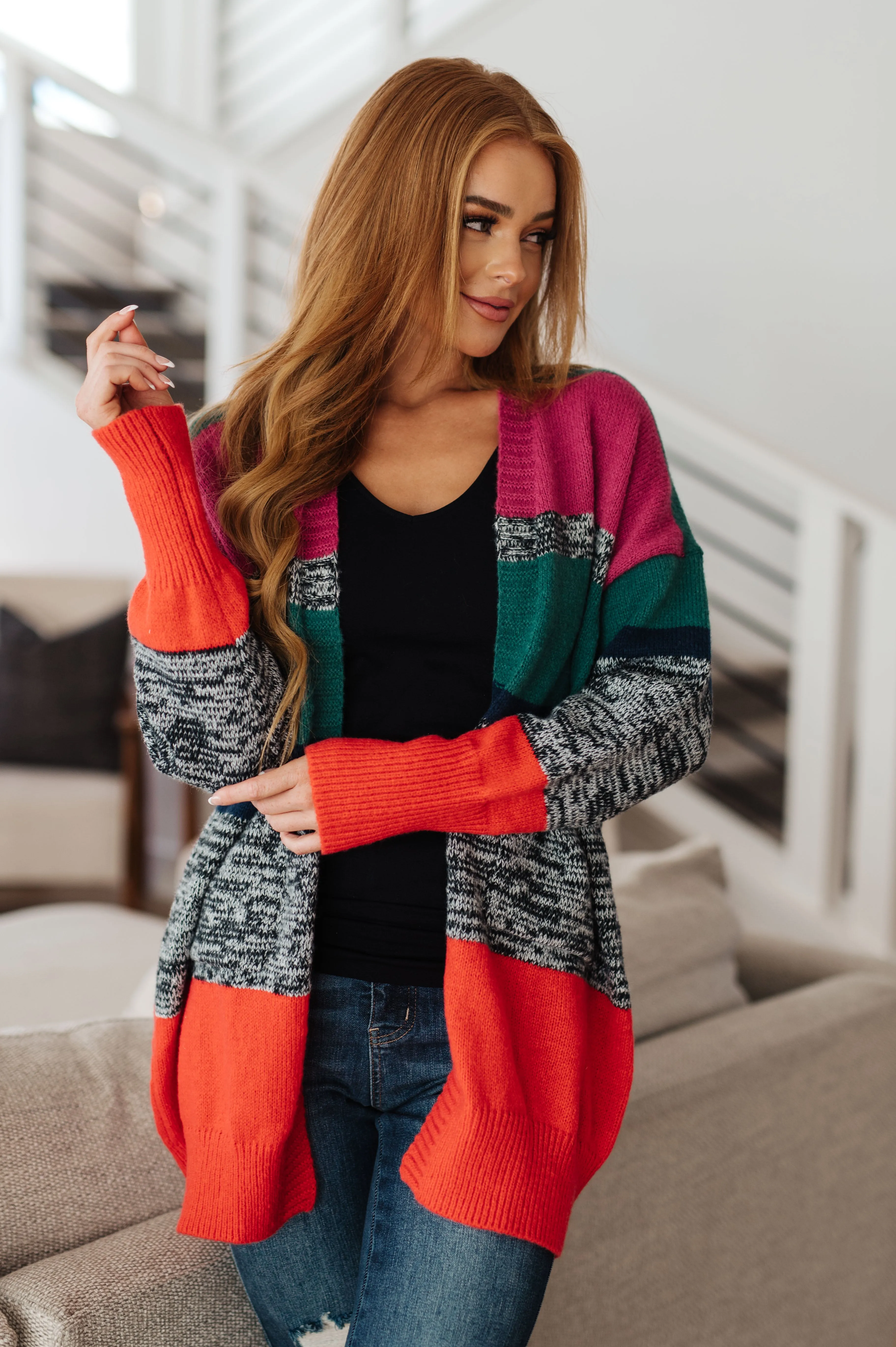 Christmas Striped Cardigan