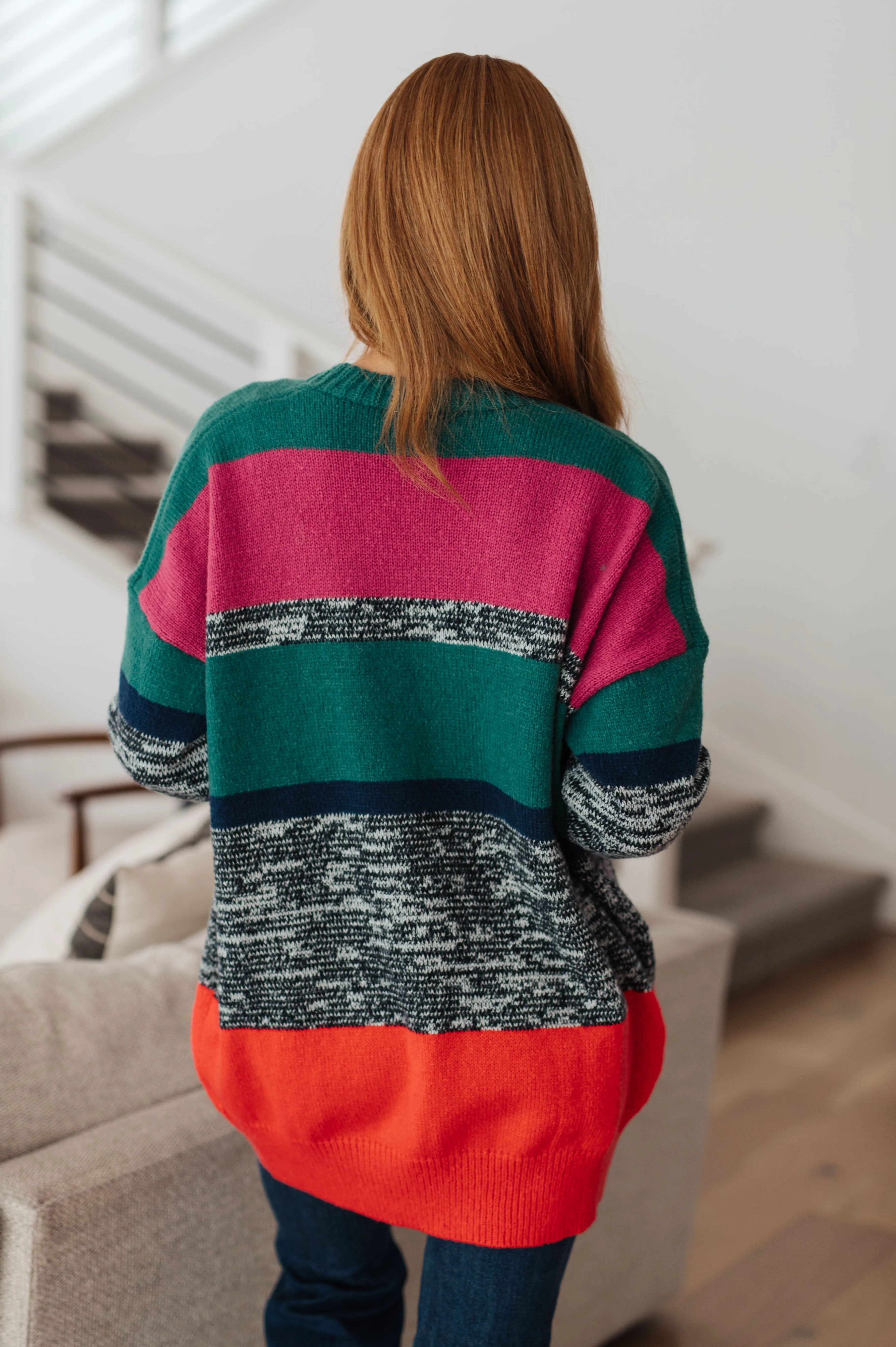 Christmas Striped Cardigan