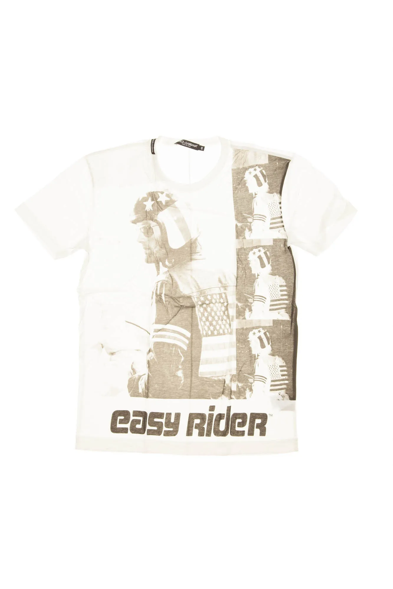 Dolce & Gabbana - White Short Sleeve "Easy Rider" T Shirt - IT 48