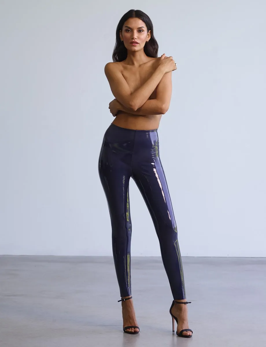 Faux Patent Leather leggings (Navy)