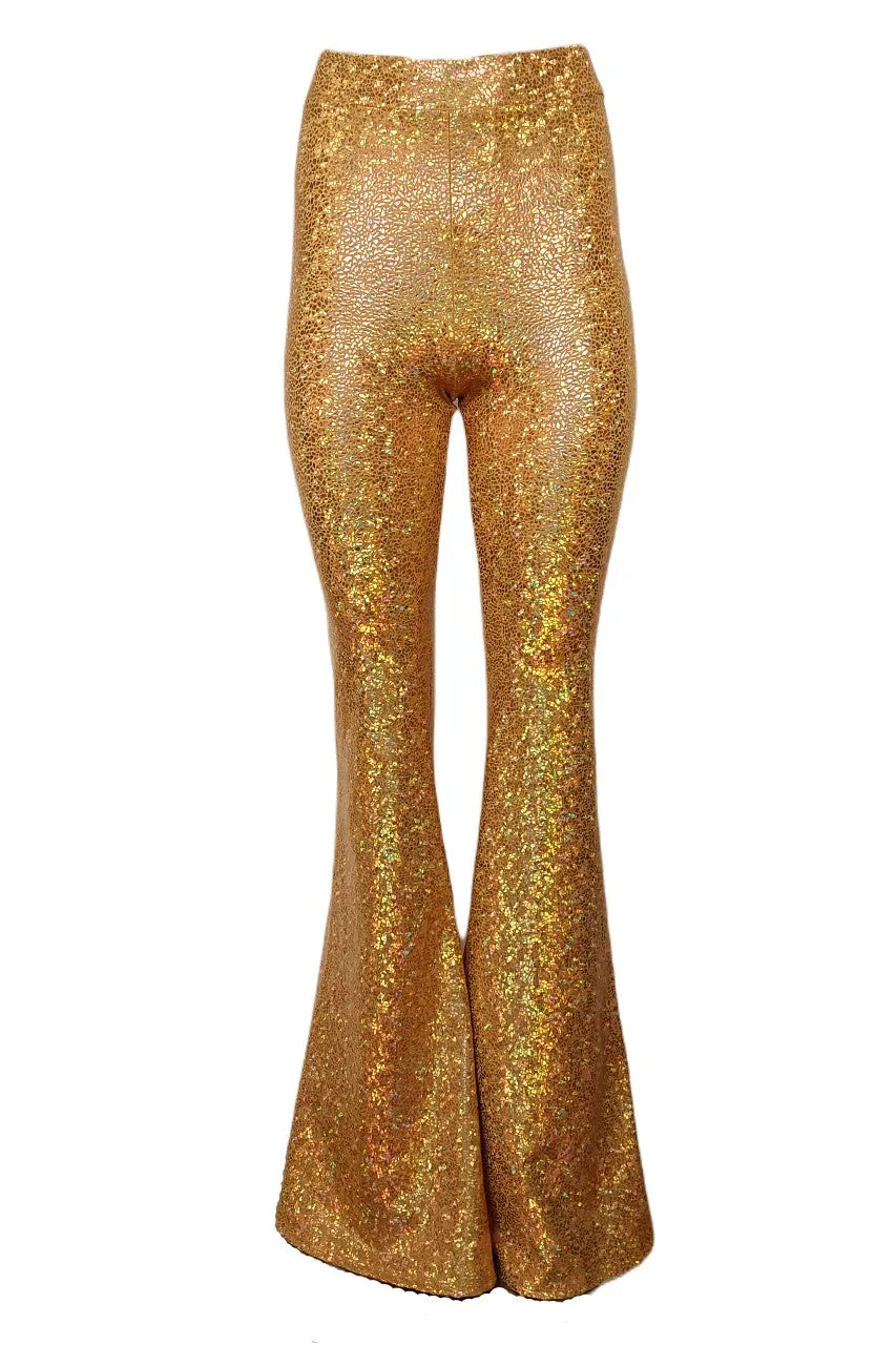 Flare High Waist Leggings, Gold/Gold, RTS
