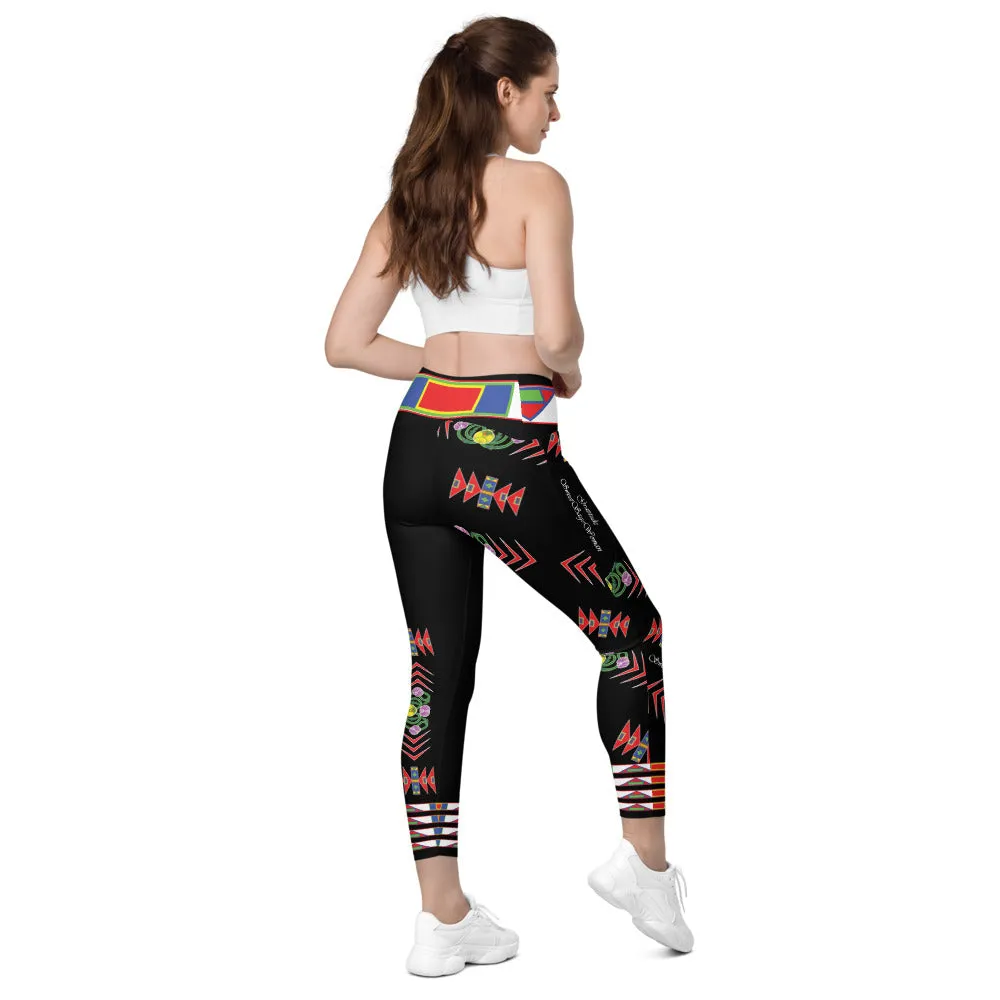 Gratitude Black Leggings with pockets