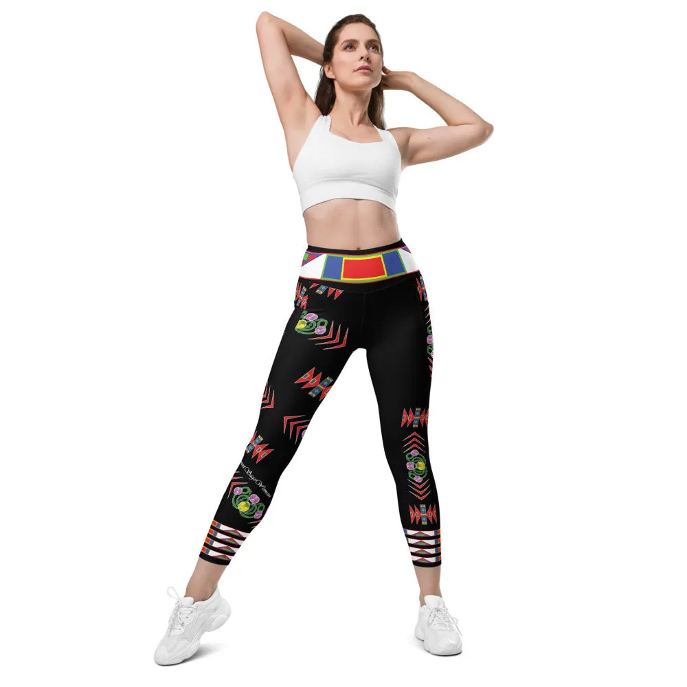 Gratitude Black Leggings with pockets