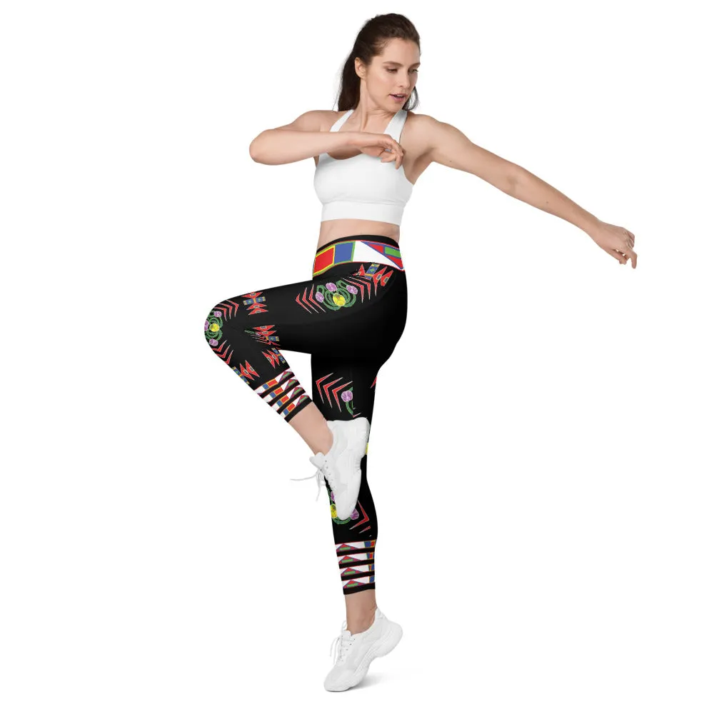 Gratitude Black Leggings with pockets