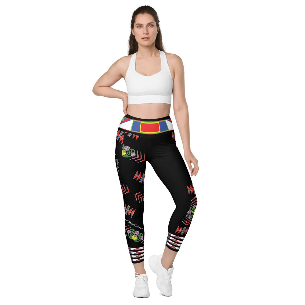 Gratitude Black Leggings with pockets