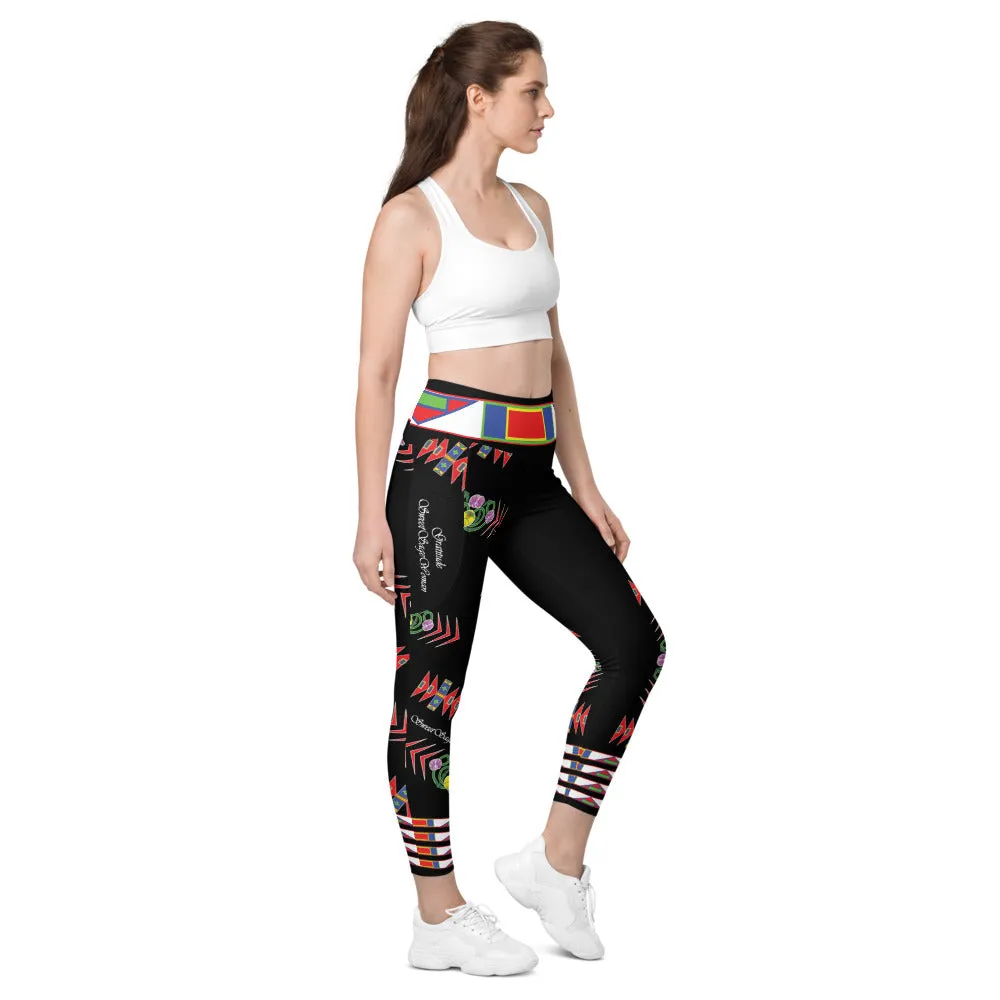 Gratitude Black Leggings with pockets