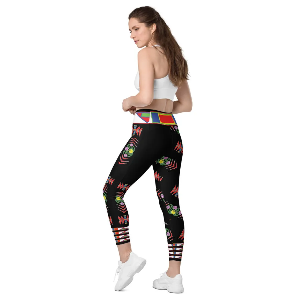 Gratitude Black Leggings with pockets