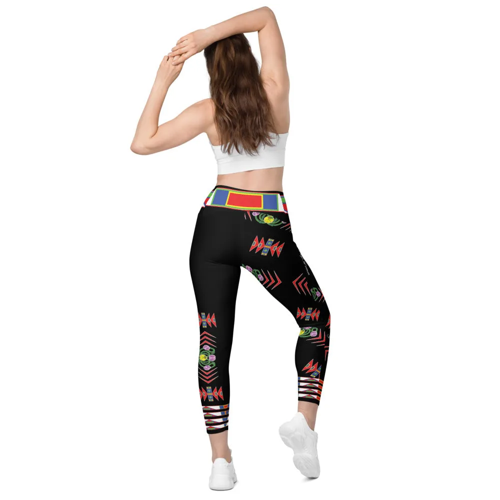 Gratitude Black Leggings with pockets