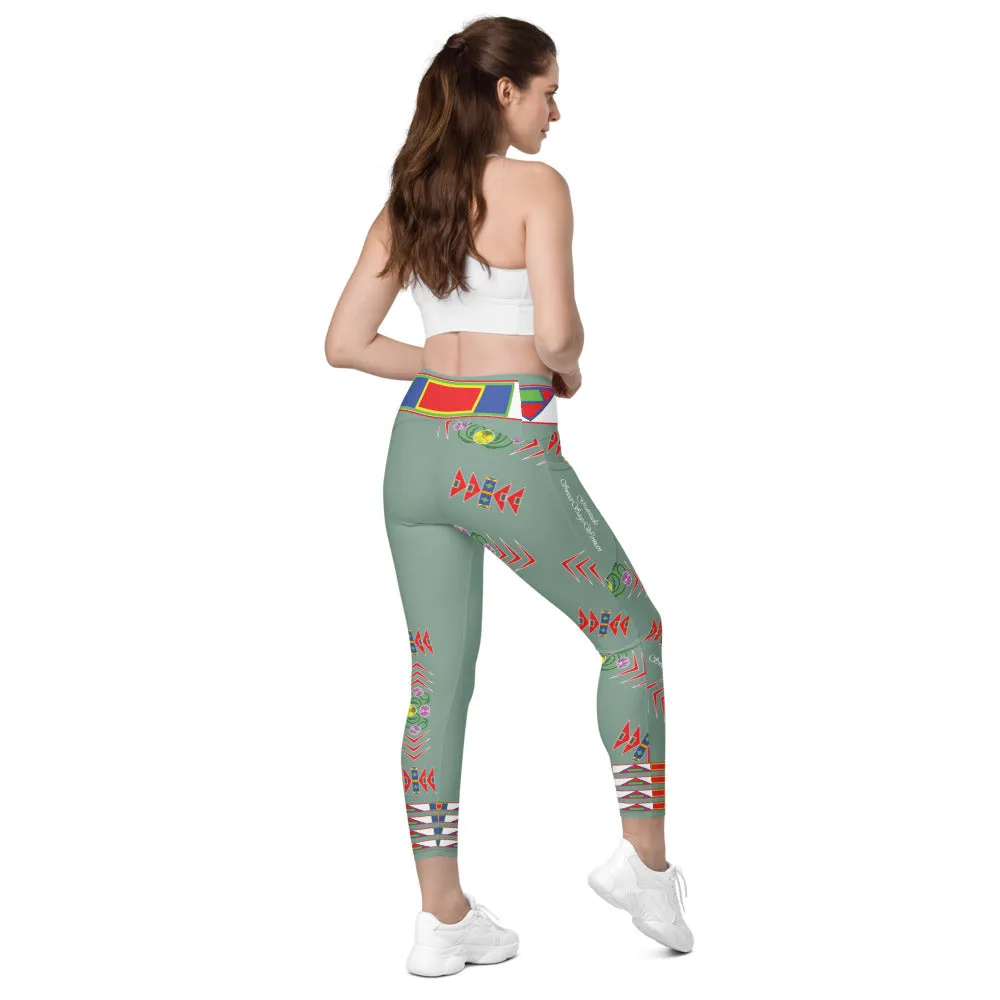 Gratitude Moss Leggings with pockets