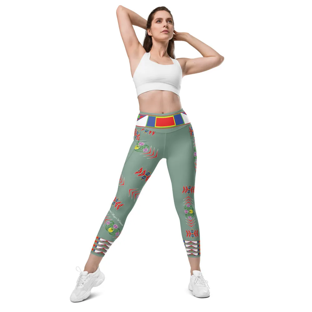 Gratitude Moss Leggings with pockets