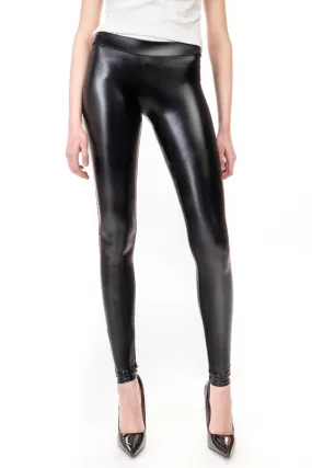 Jeans Back Leggings, Shiny Black