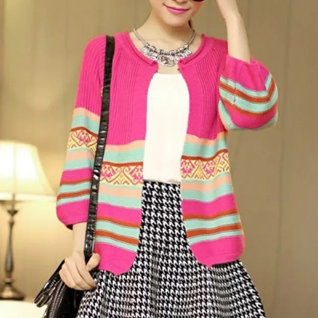 knitted cardigan, summer jacket, air conditioning jacket, short zipper, sunscreen, seven-sleeve shawl and long sleeve