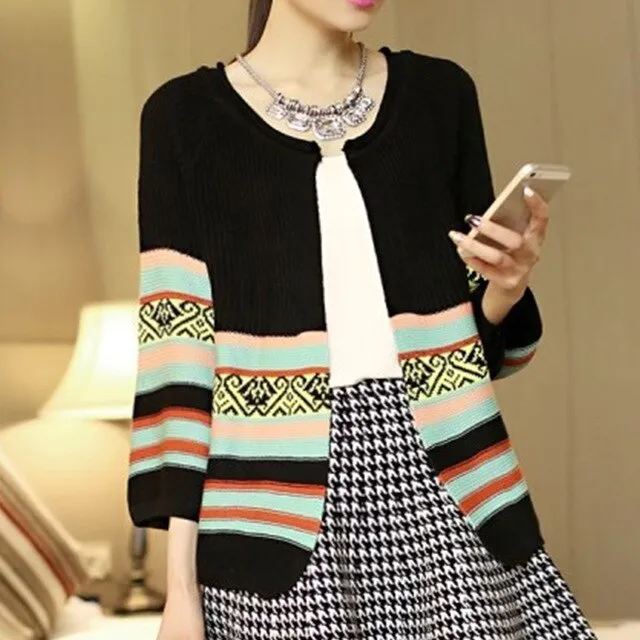 knitted cardigan, summer jacket, air conditioning jacket, short zipper, sunscreen, seven-sleeve shawl and long sleeve