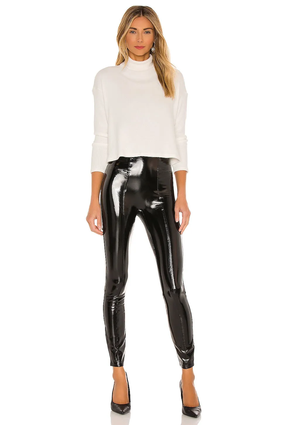 Leggings SPANX Faux Patent Leather, black