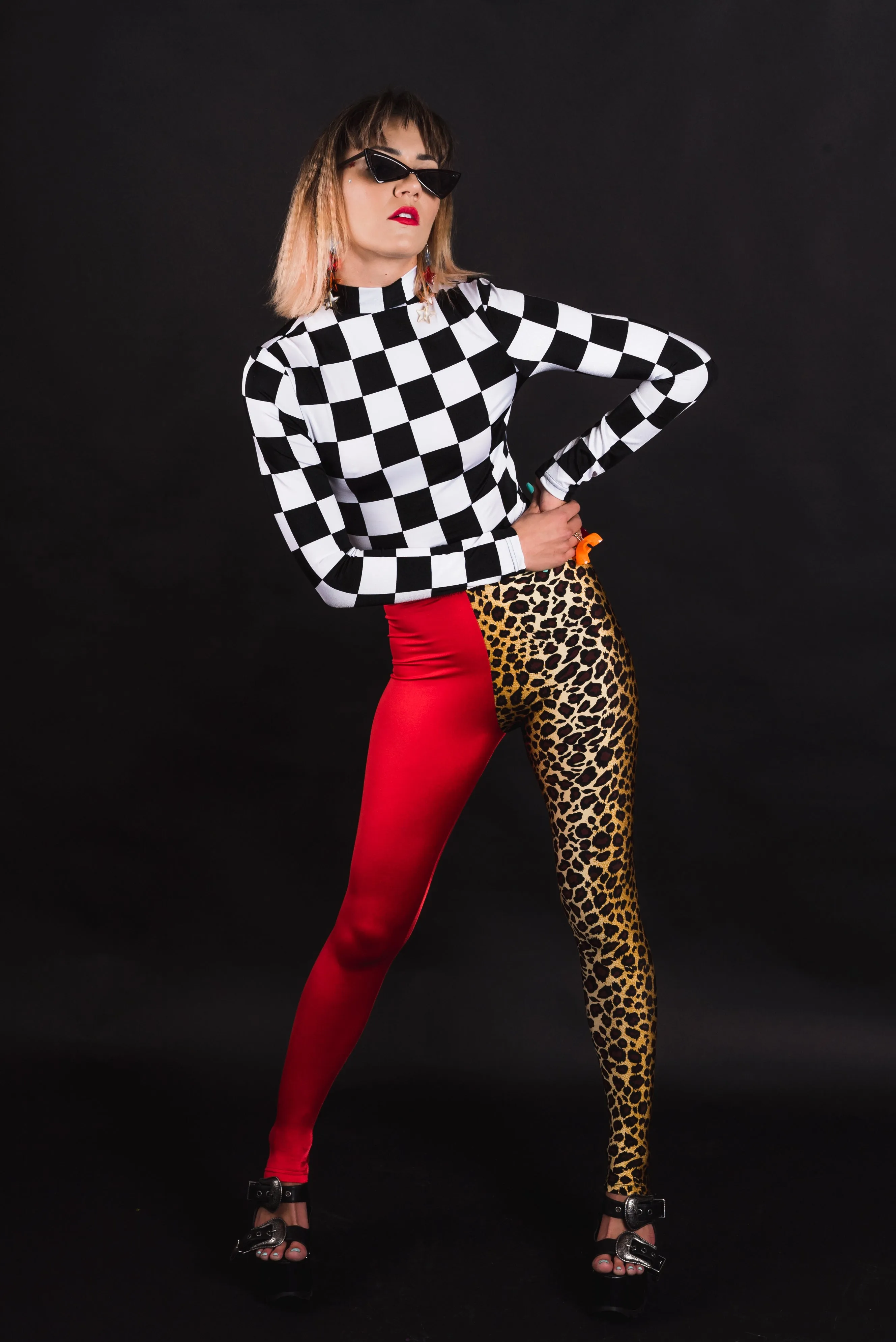 Leopard Red Two Face Leggings