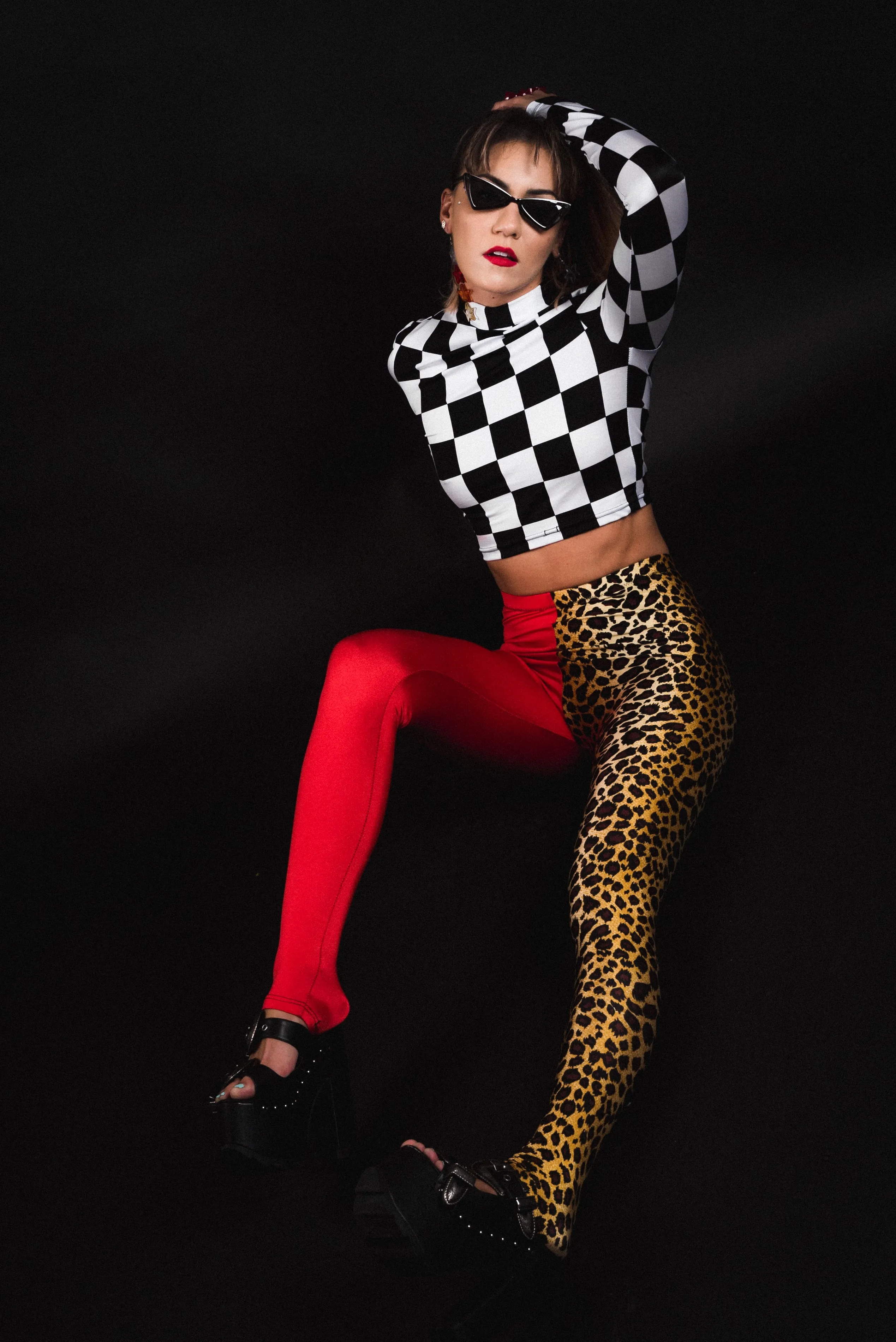 Leopard Red Two Face Leggings