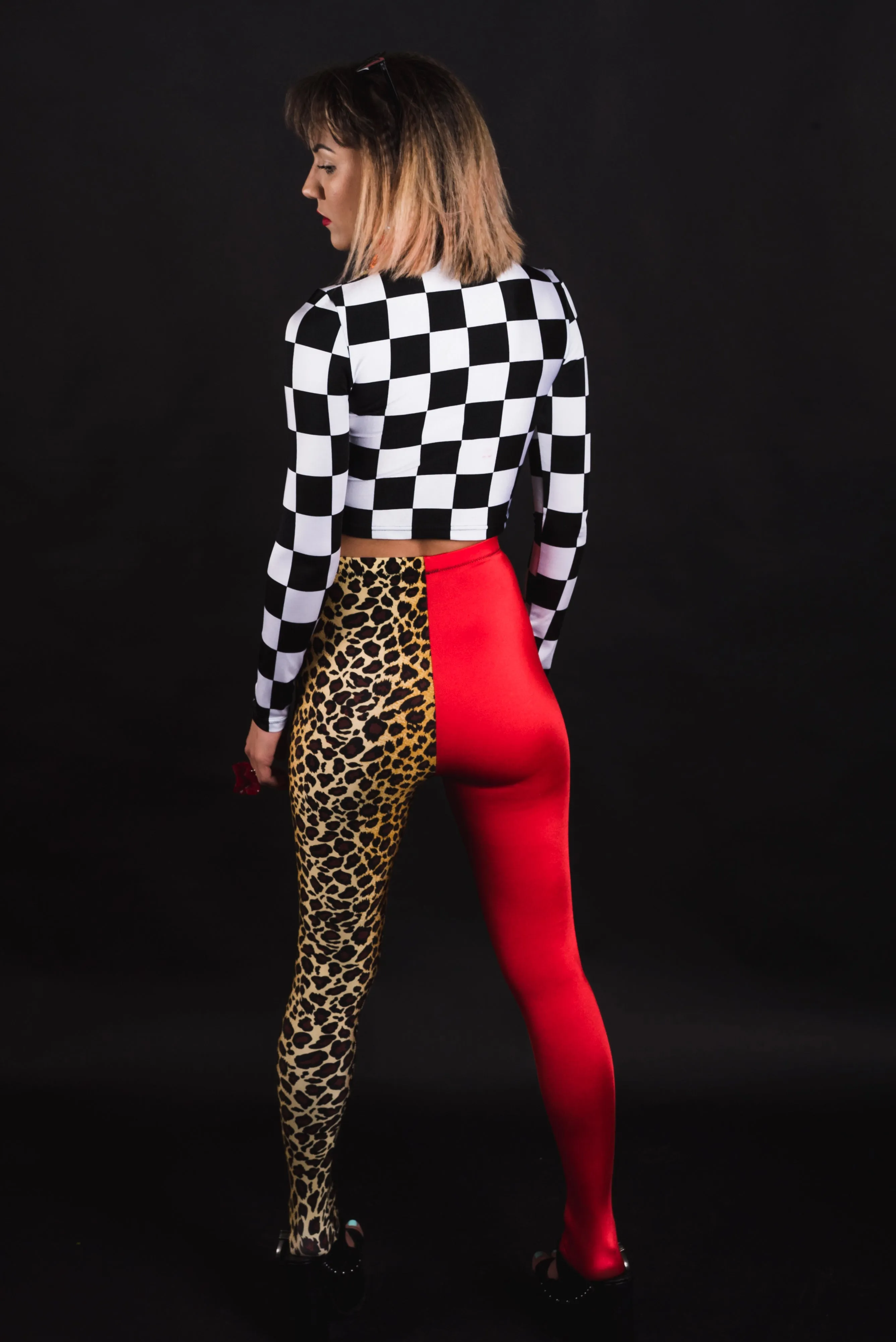 Leopard Red Two Face Leggings