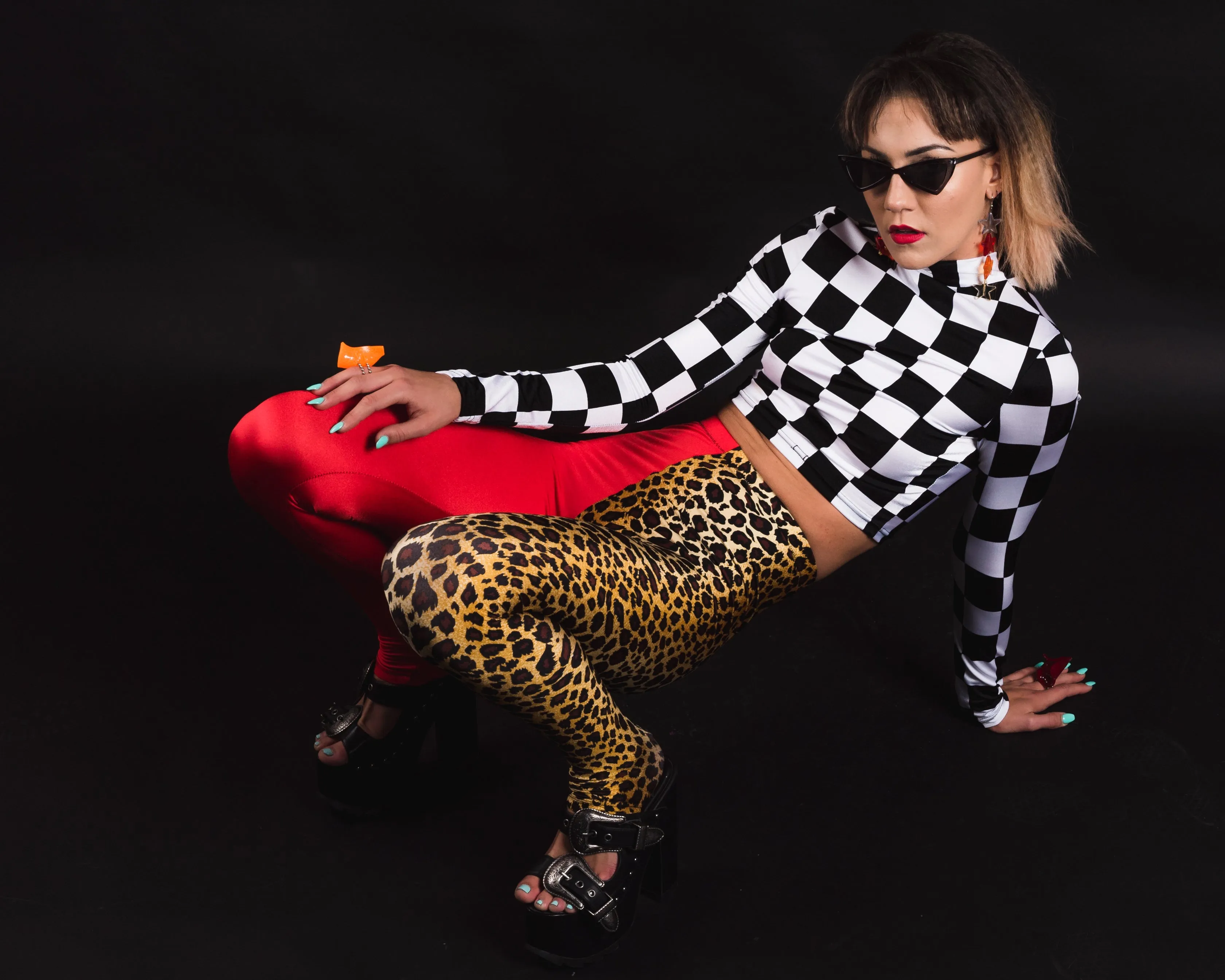 Leopard Red Two Face Leggings