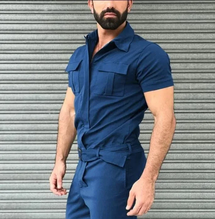 New Mens Rompers Pants Casual Loose One-piece Suit M S3187161