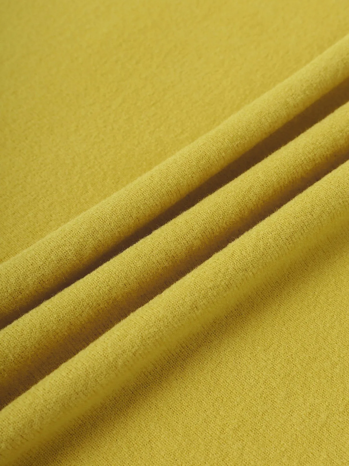 OEM ODM Chimney Collar Plain Long Sleeve Yellow T-Shirts