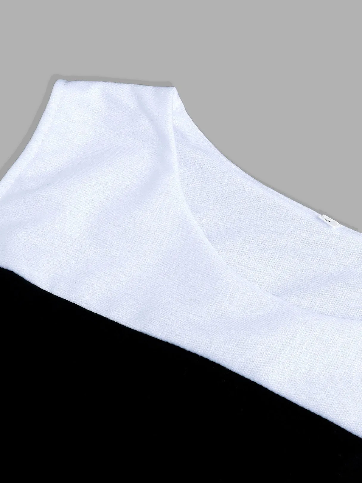 OEM ODM Round Neck Cold Shoulder Plain Cut Out Long Sleeve Black T-Shirt