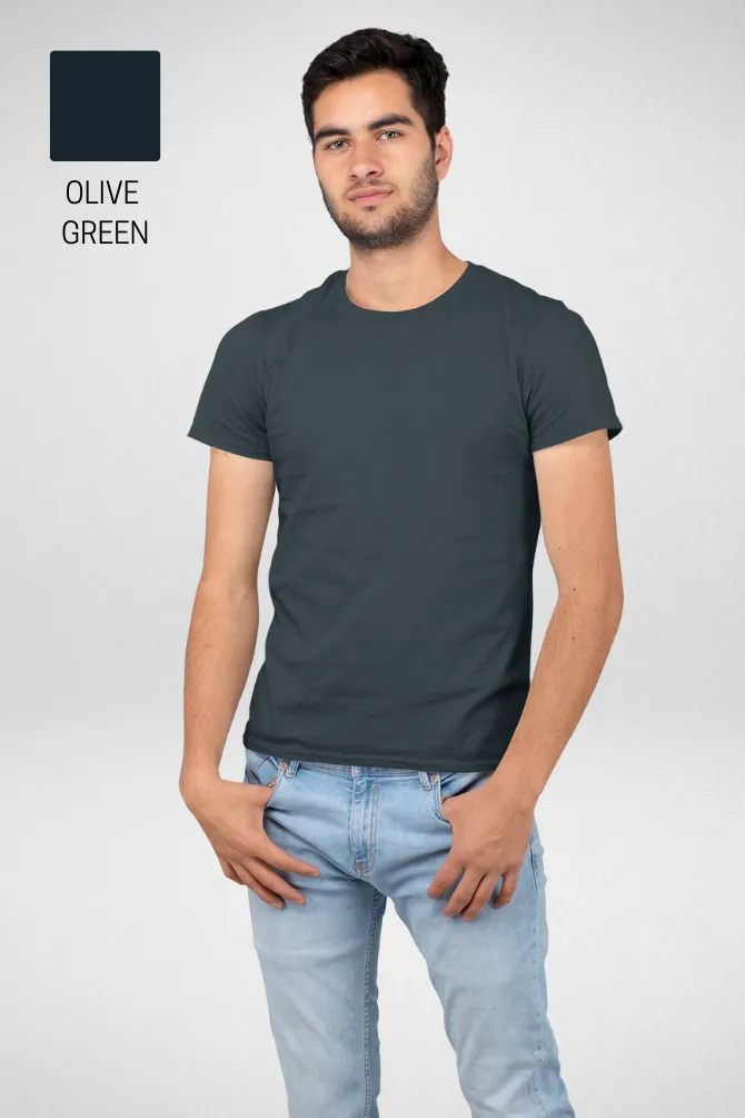 Pack Of 3 Plain T-shirts Navy Blue SkyBlue and Petrol Blue for Men