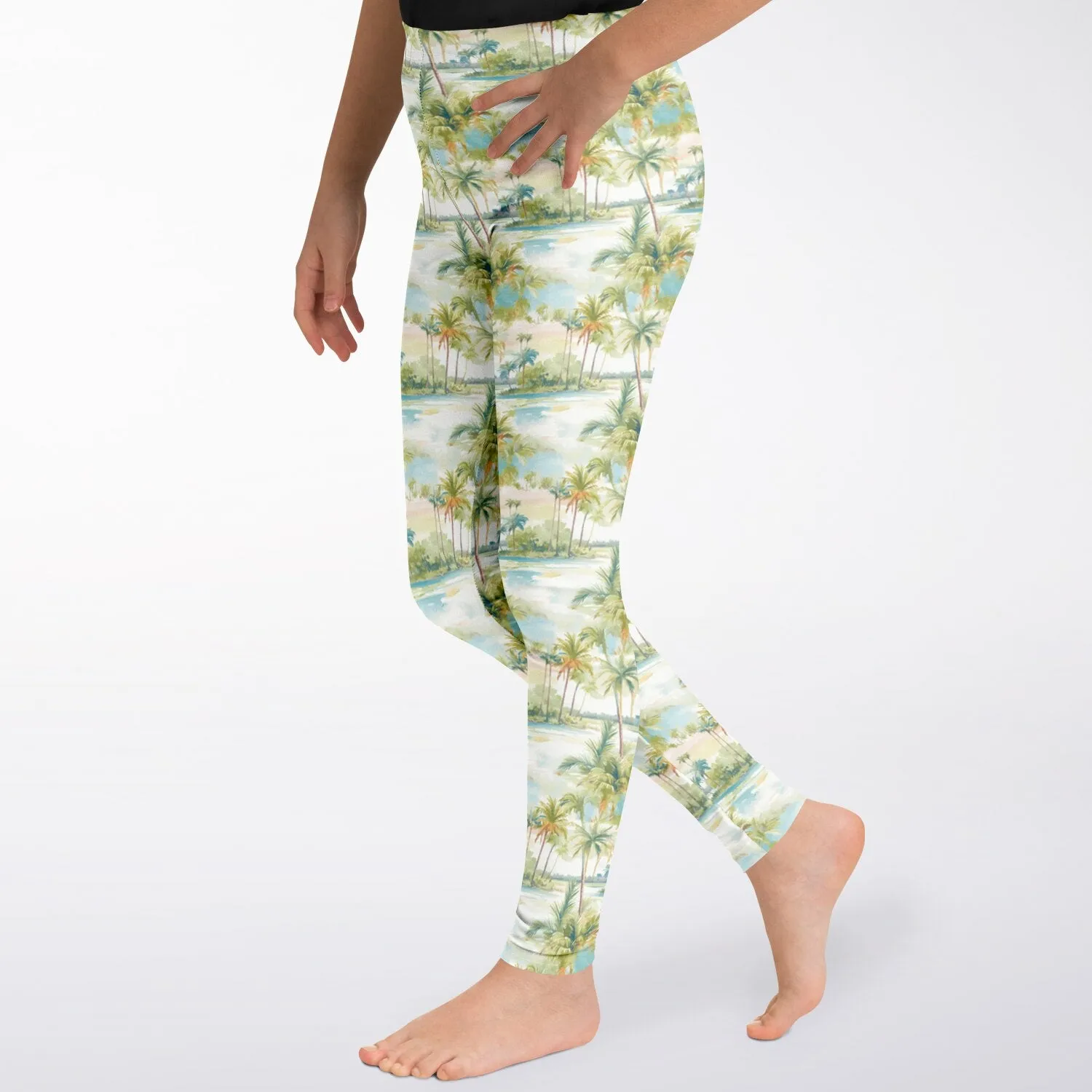 Palm Tree Breeze- Youth Leggings