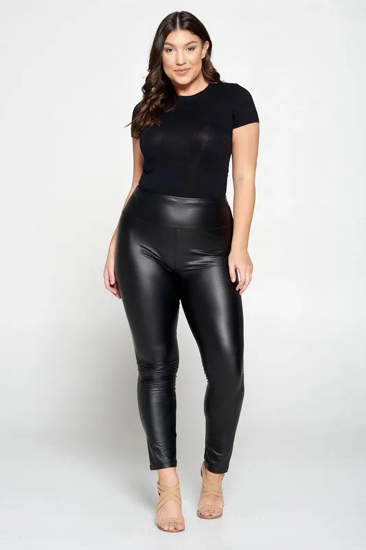 Plus Faux Leather Leggings