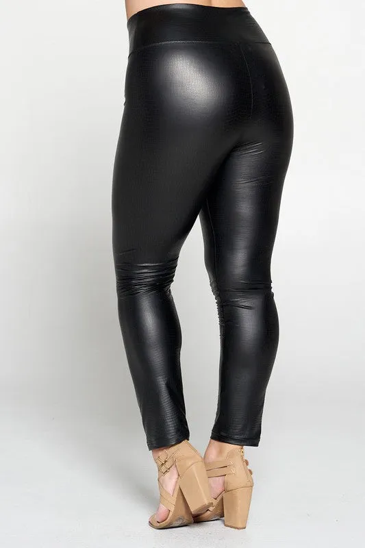 Plus Faux Leather Leggings