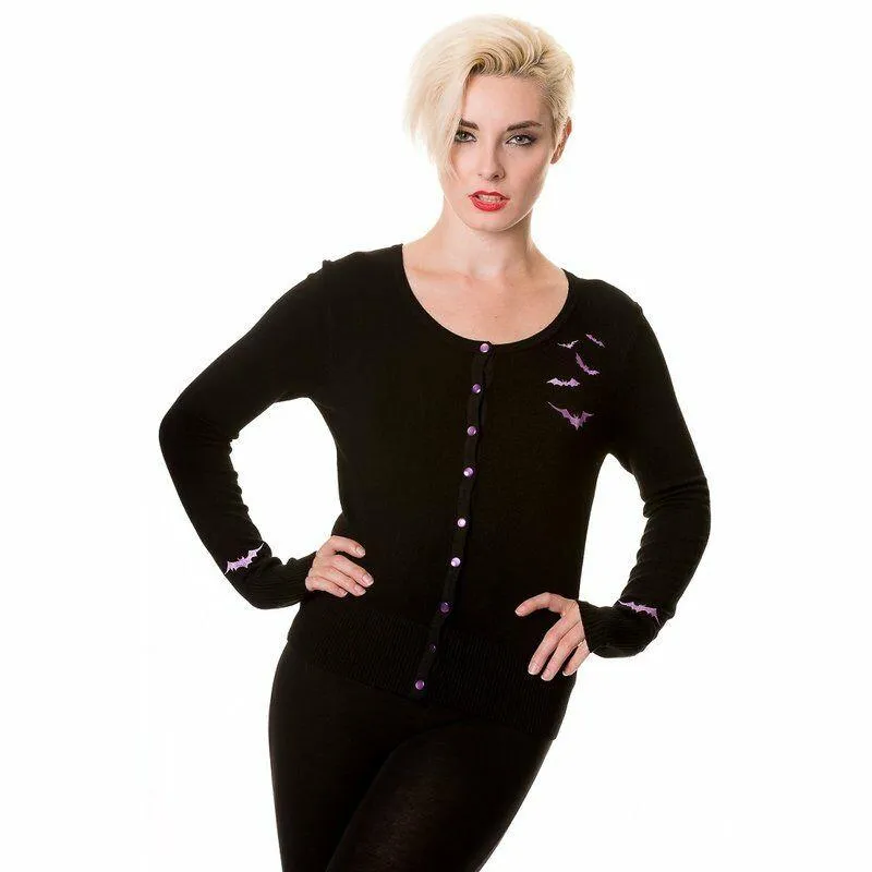 Purple Bats Cardigan