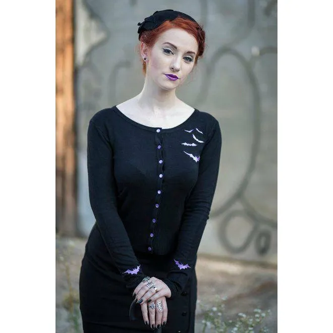 Purple Bats Cardigan