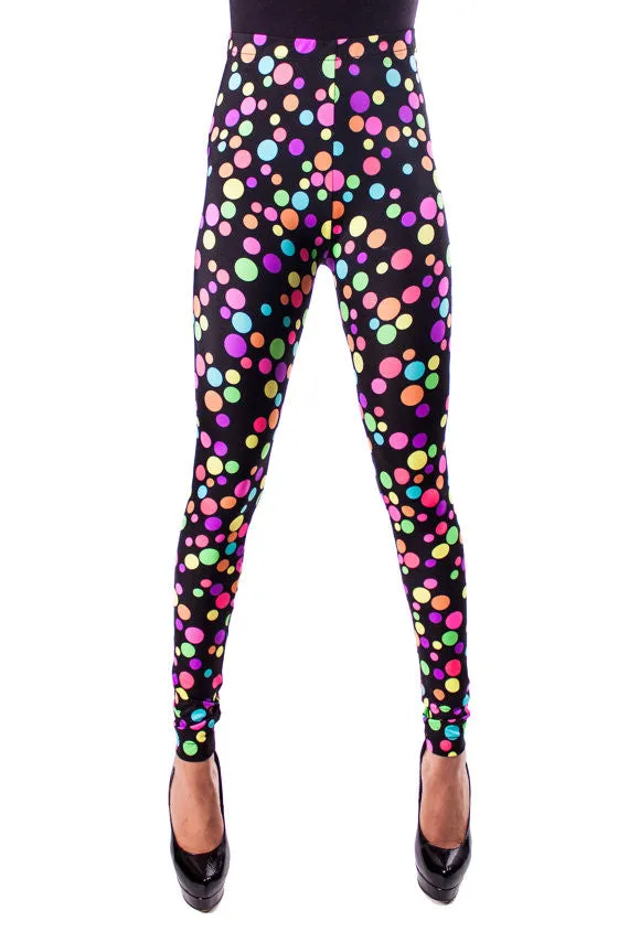 Rainbow Polka Dot Leggings