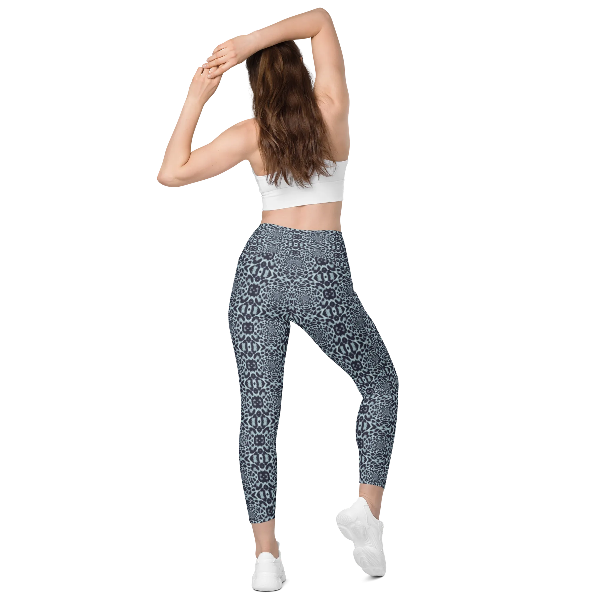 Recursia Contemplative Jaguar II Leggings With Pockets In Blue