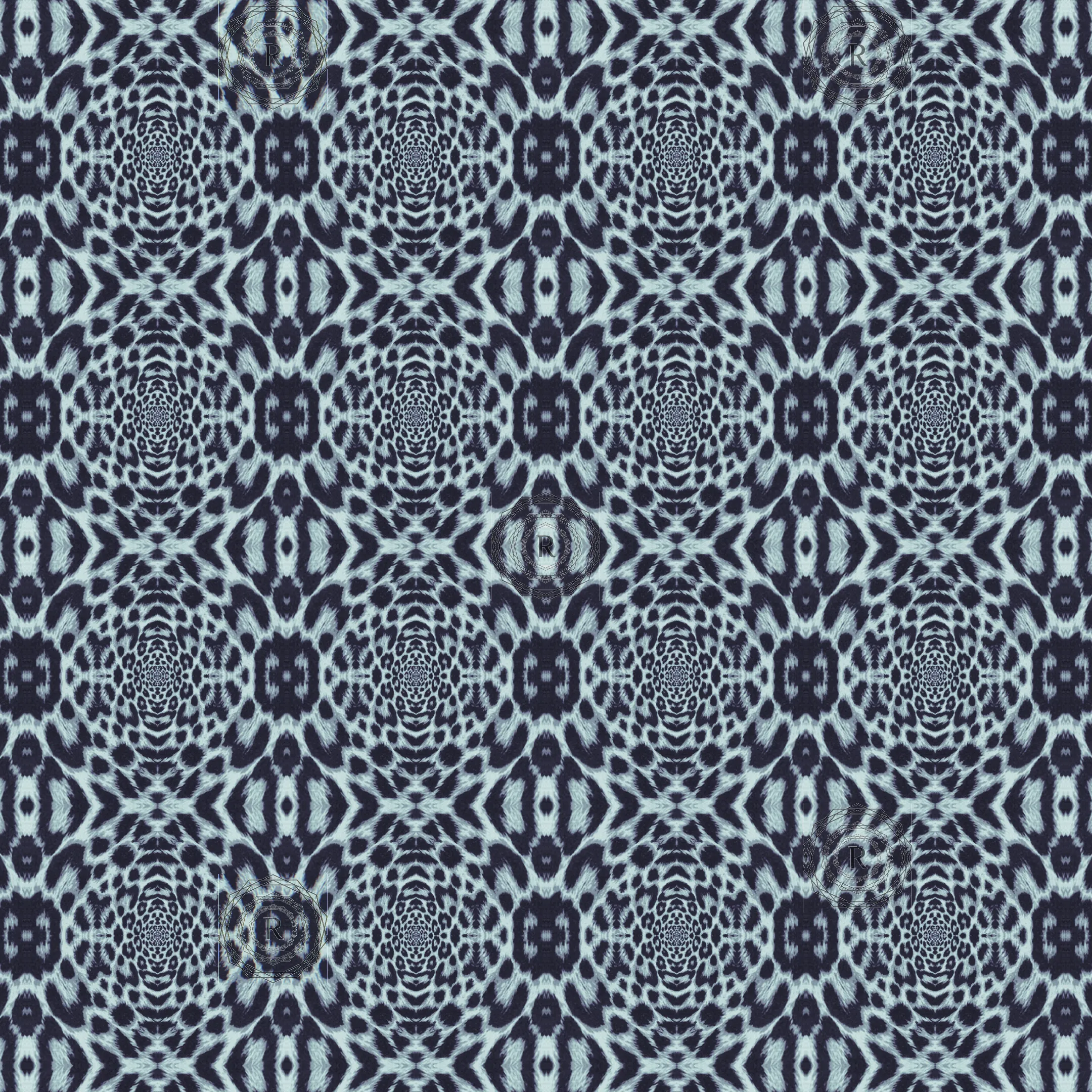 Recursia Contemplative Jaguar II Leggings With Pockets In Blue