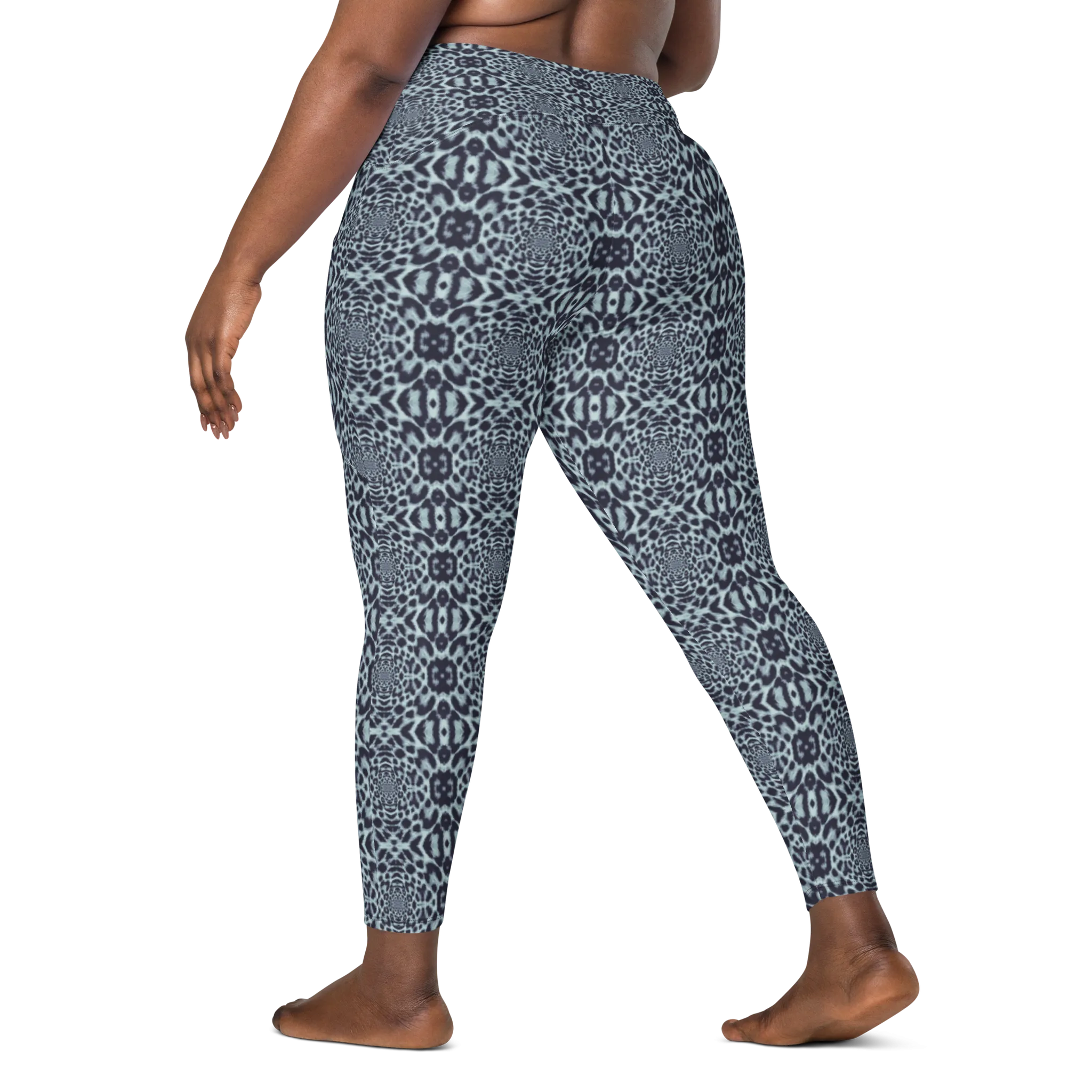 Recursia Contemplative Jaguar II Leggings With Pockets In Blue