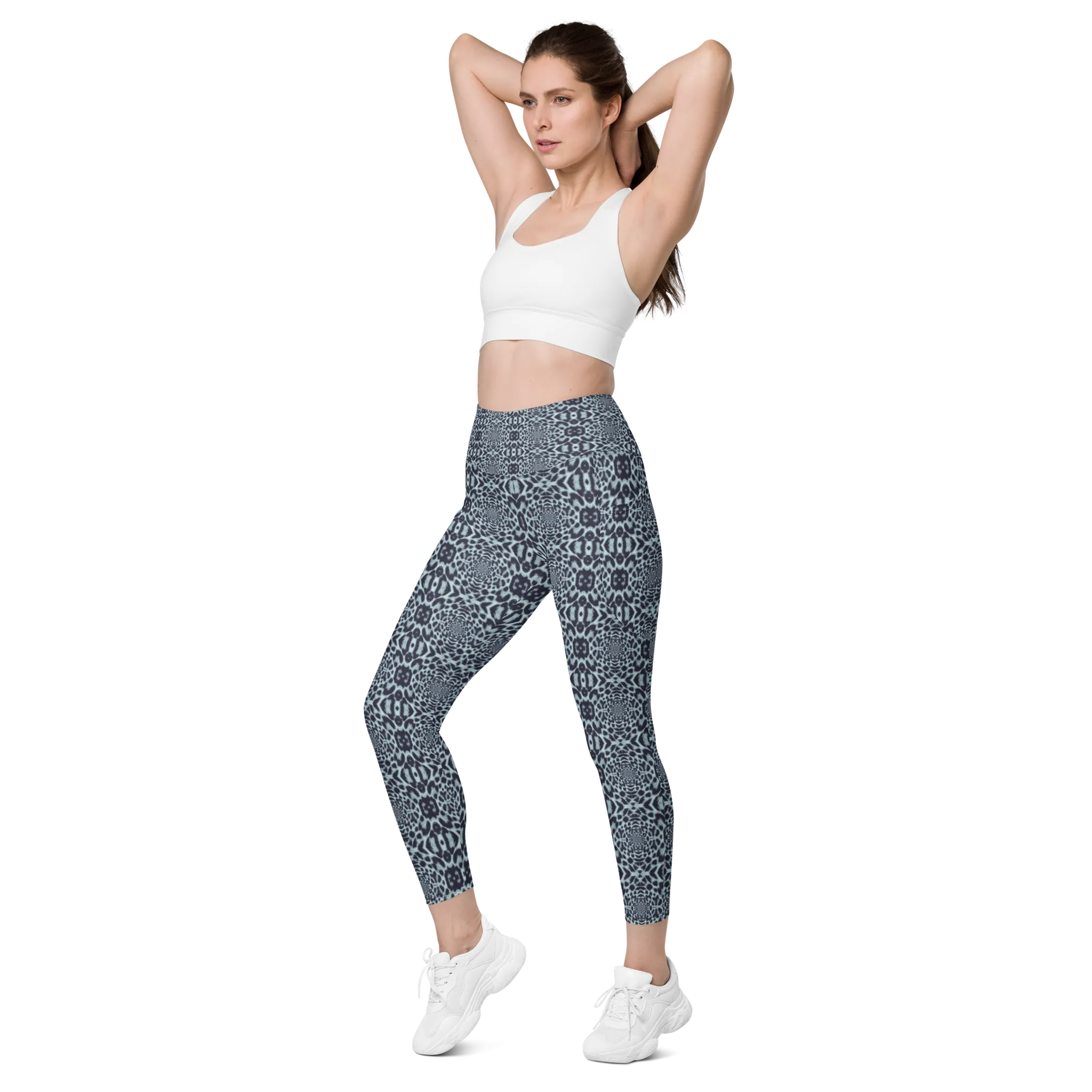 Recursia Contemplative Jaguar II Leggings With Pockets In Blue