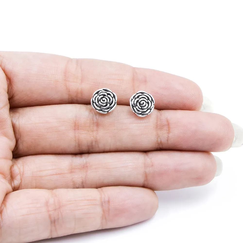 Rose Silver Stud