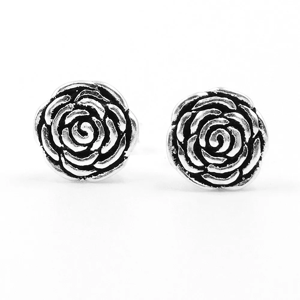 Rose Silver Stud