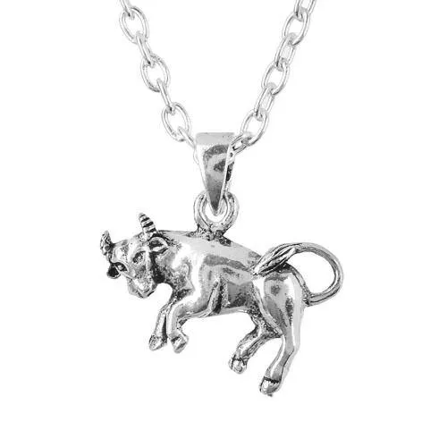 Silver Charm Bull Pendant