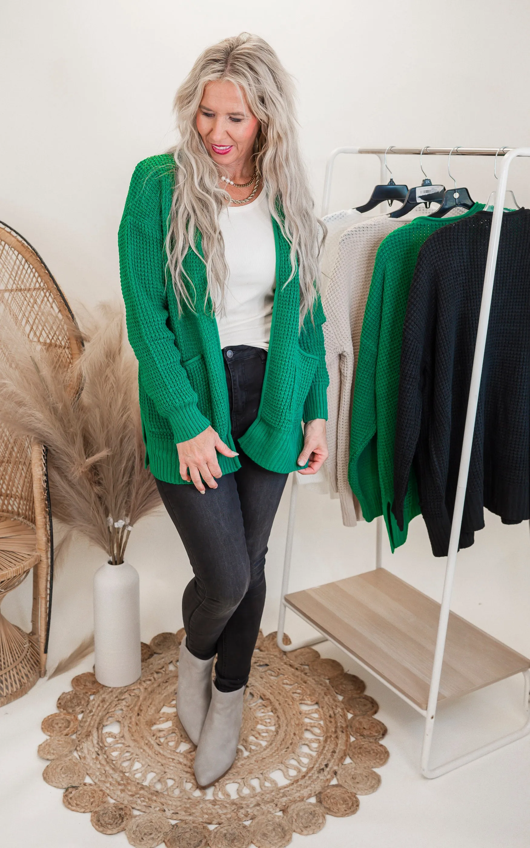 The Waffle Knit Cardigan | Zenana *