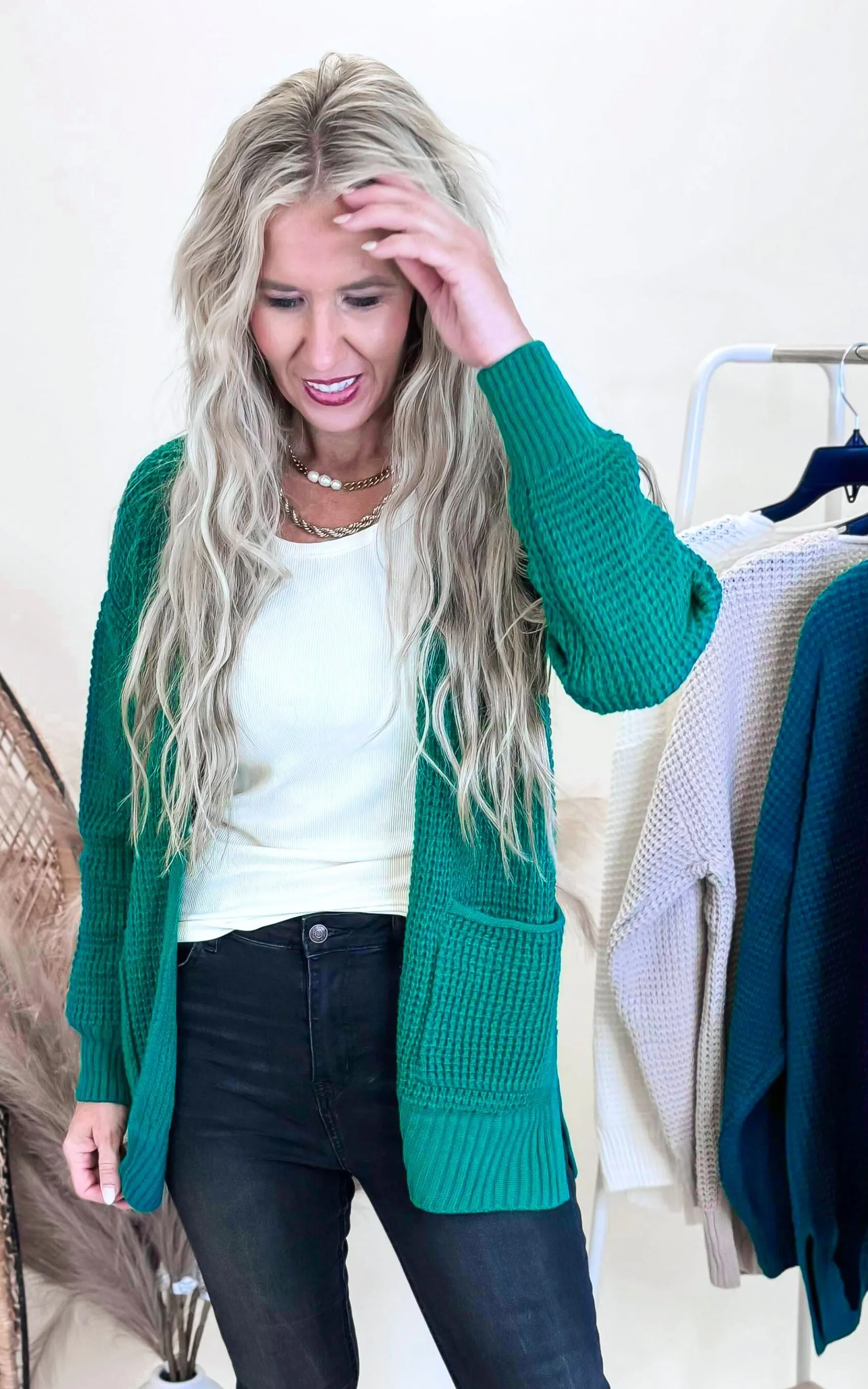 The Waffle Knit Cardigan | Zenana *