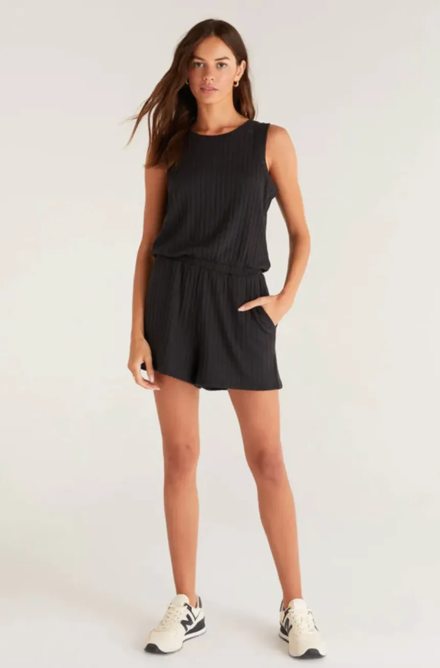 Zsup Kai Rib Romper-Blk